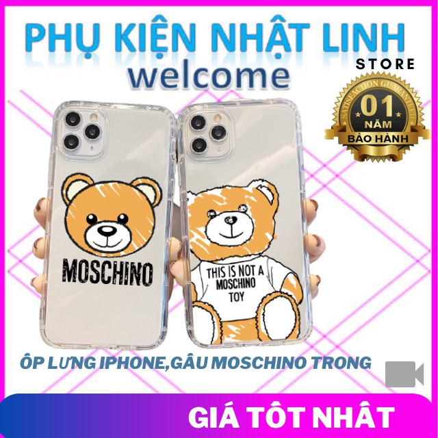 Ốp Điện Thoại,Ốp Lưng iphone 11,Gấu moschino trong 6/6s/6plus/6splus/7/8/7plus/8plus/x/xs/xsmax/11/11promax-nhật linh