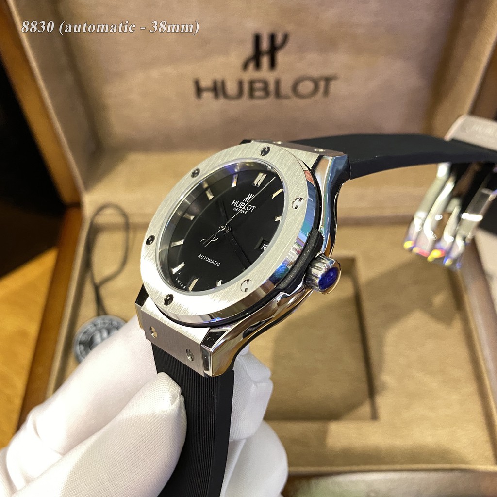 [Máy cơ] Đồng hồ nam Hublot máy cơ automatic - 38mm chống xước, nước hàng fullbox hãng - shop105