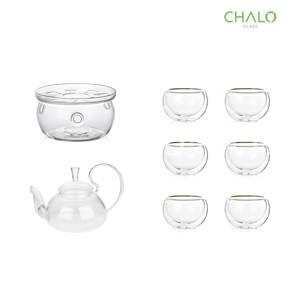 Bộ ấm trà thuỷ tinh - SET 1 (Thủy tinh chịu nhiệt - Borosilicat) - TEASET