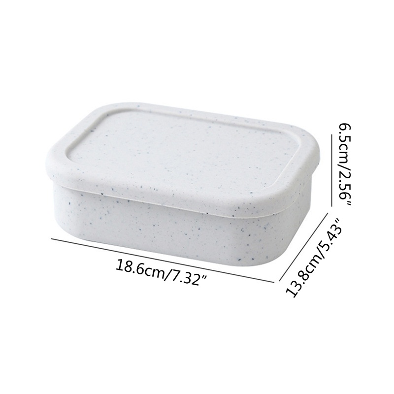 Hộp cơm Bằng Silicone Hình Chữ Nhật Có Nắp Đậy Tiện Dụng