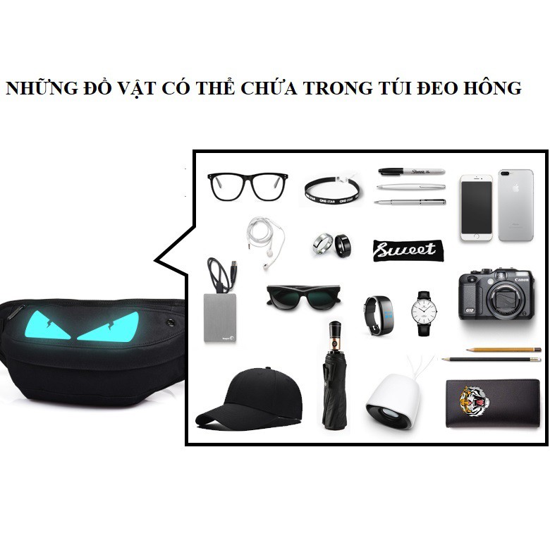 Túi Đeo hông Phát sáng Dạ Quang SenKey Style hình Music Boy