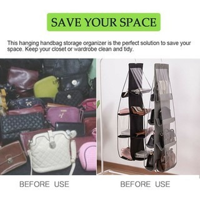 Treo túi tổ chức cho tủ quần áo Tủ đựng đồ trong suốt Cửa trong suốt Túi đựng đồ tạp hóa trên tường Túi đựng giày có móc treo
