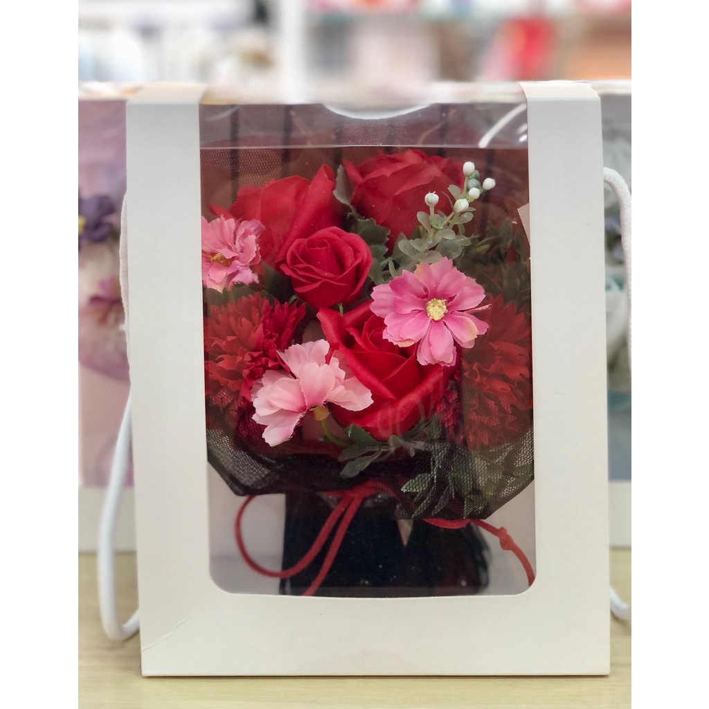 Bó 5 hồng sáp - Kèm Túi - Thiệp - Quà Tặng dành cho ngày đặc biệt