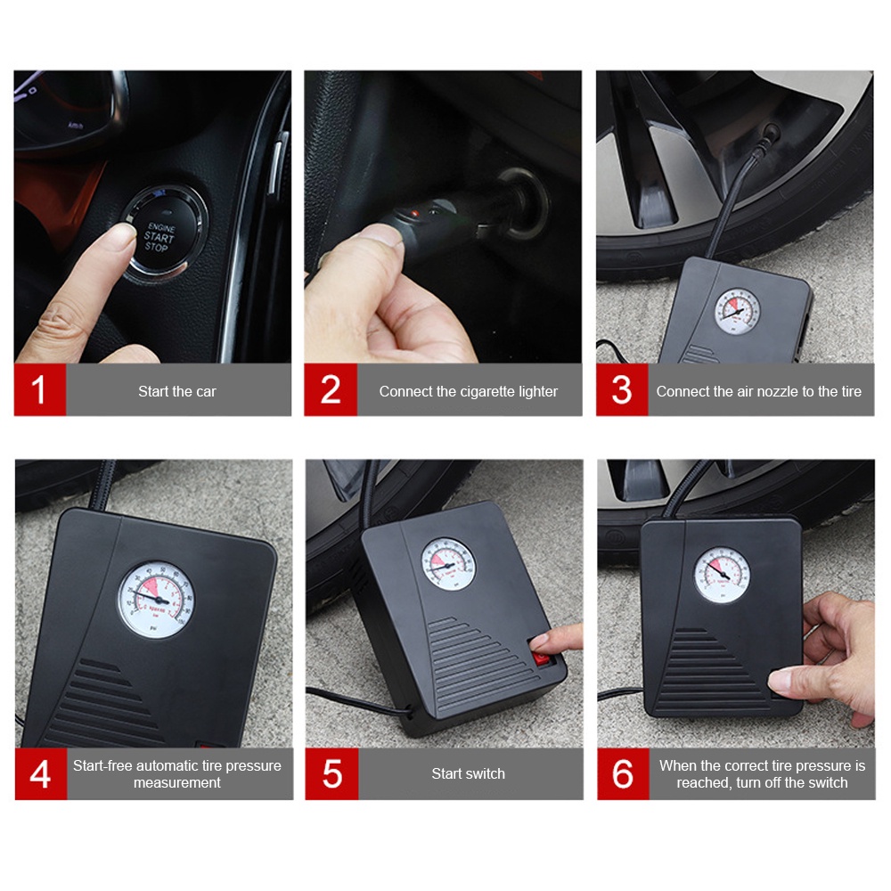 Máy Bơm Lốp Xe Kỹ Thuật Số 12V 100PSI