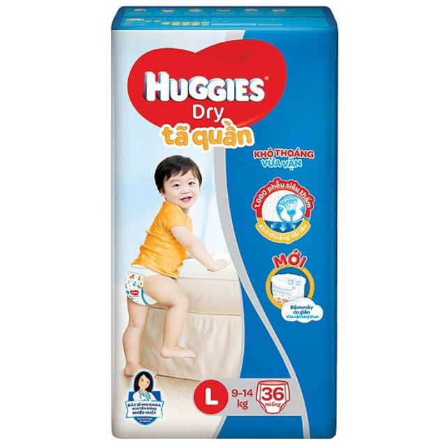 Tã quần HUGGIES DRY M40/ L36 /XL32/ XXL28