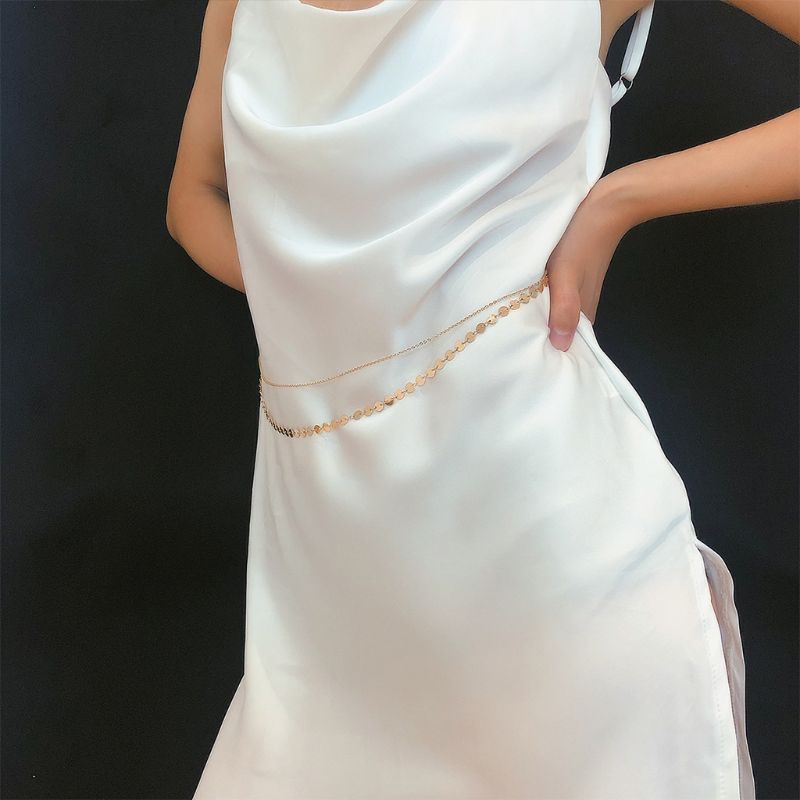 Thắt Lưng Đính Kim Sa Lấp Lánh Có Thể Điều Chỉnh Cho Cô Dâu