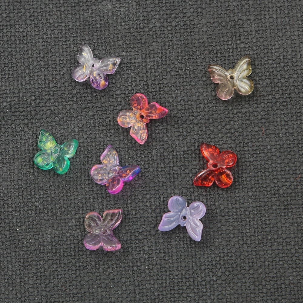 Set 10 hạt thủy tinh màu gradient làm trang sức thủ công