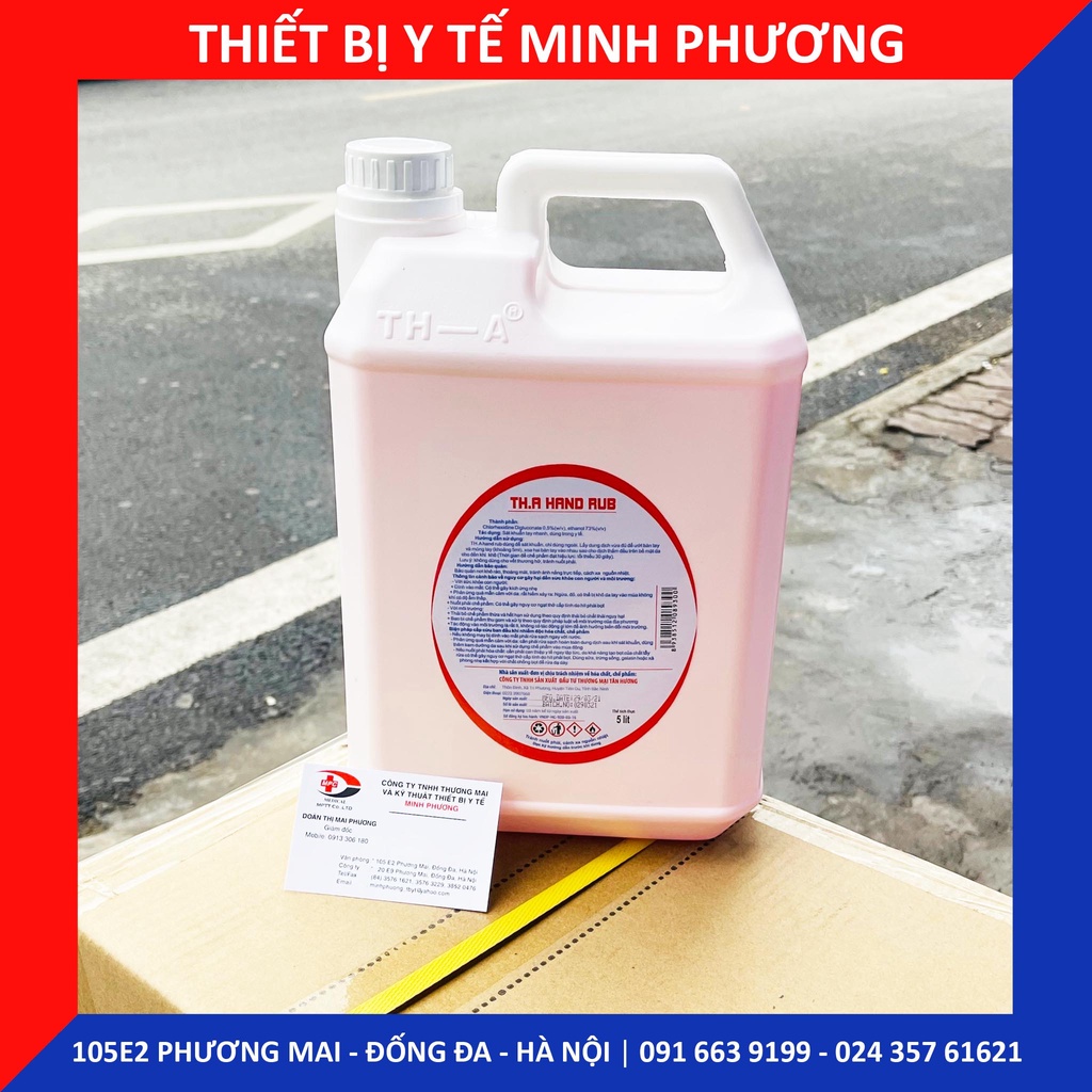 [CHÍNH HÃNG] Dung dịch rửa tay sát khuẩn nhanh THA chai 5L