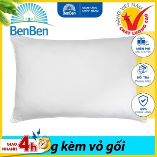Tặng vỏ gối cotton - Ruột gối ngủ hơi cao cấp 50x70 cm Ben Ben - gối ngủ - goi hoi - gối gòn