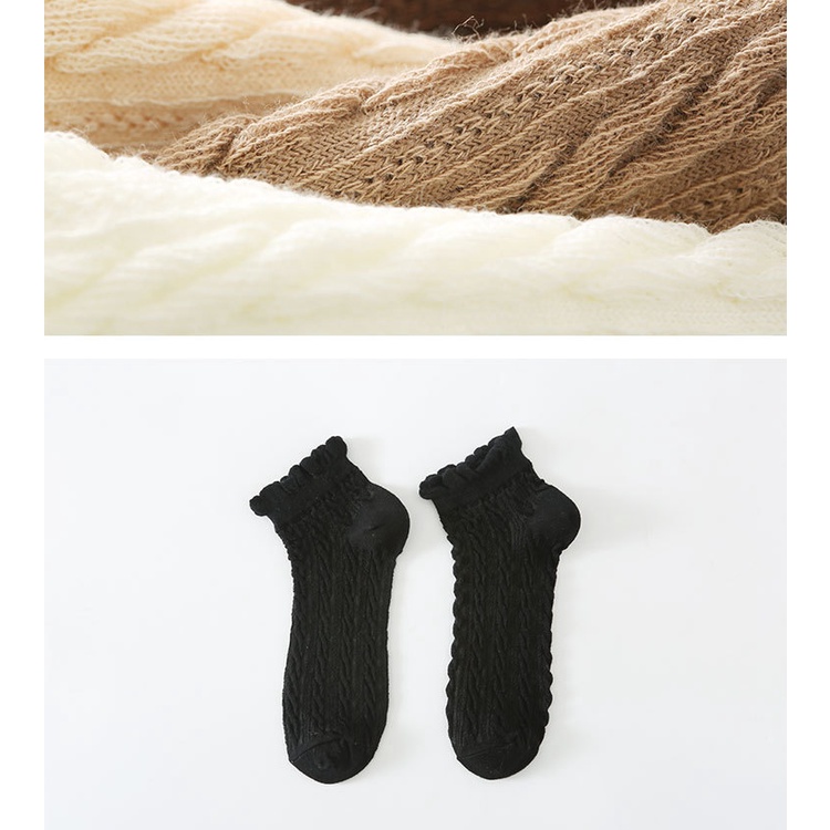 Vớ cotton Mỏng Cổ Thấp Thoáng Khí Màu Sữa Hàng Mới Phong Cách Nhật Bản Cho Nữ