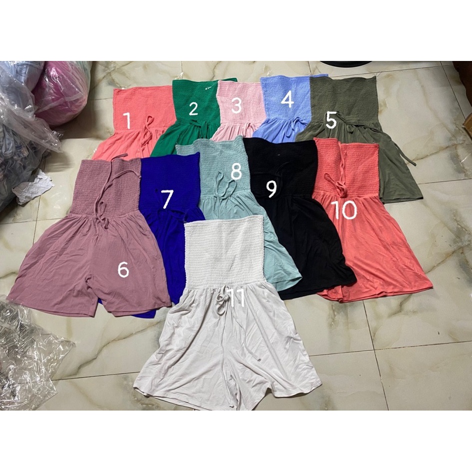 Jumpsuits Ống Short Zenana Cột Eo - 3686