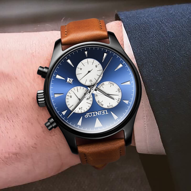 Đồng hồ nam chính hãng Teintop T7837-1 Kính sapphire ,chống xước,Chống nước,dây da máy cơ(Automatic),Bảo Hành 12 Tháng