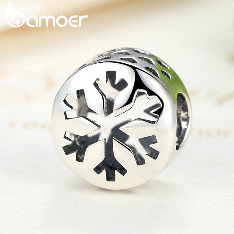 Charm bông tuyết Bamoer YIC021 làm trang sức thời trang