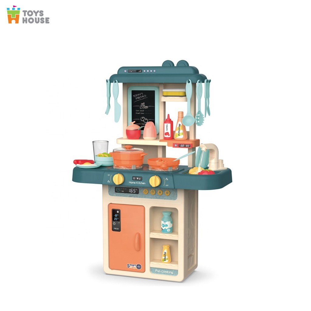 Bếp đồ chơi cho bé ( đồ chơi nấu ăn ) Bao gồm 36 món có vòi nước và bảng vẽ Toyshouse 889-169