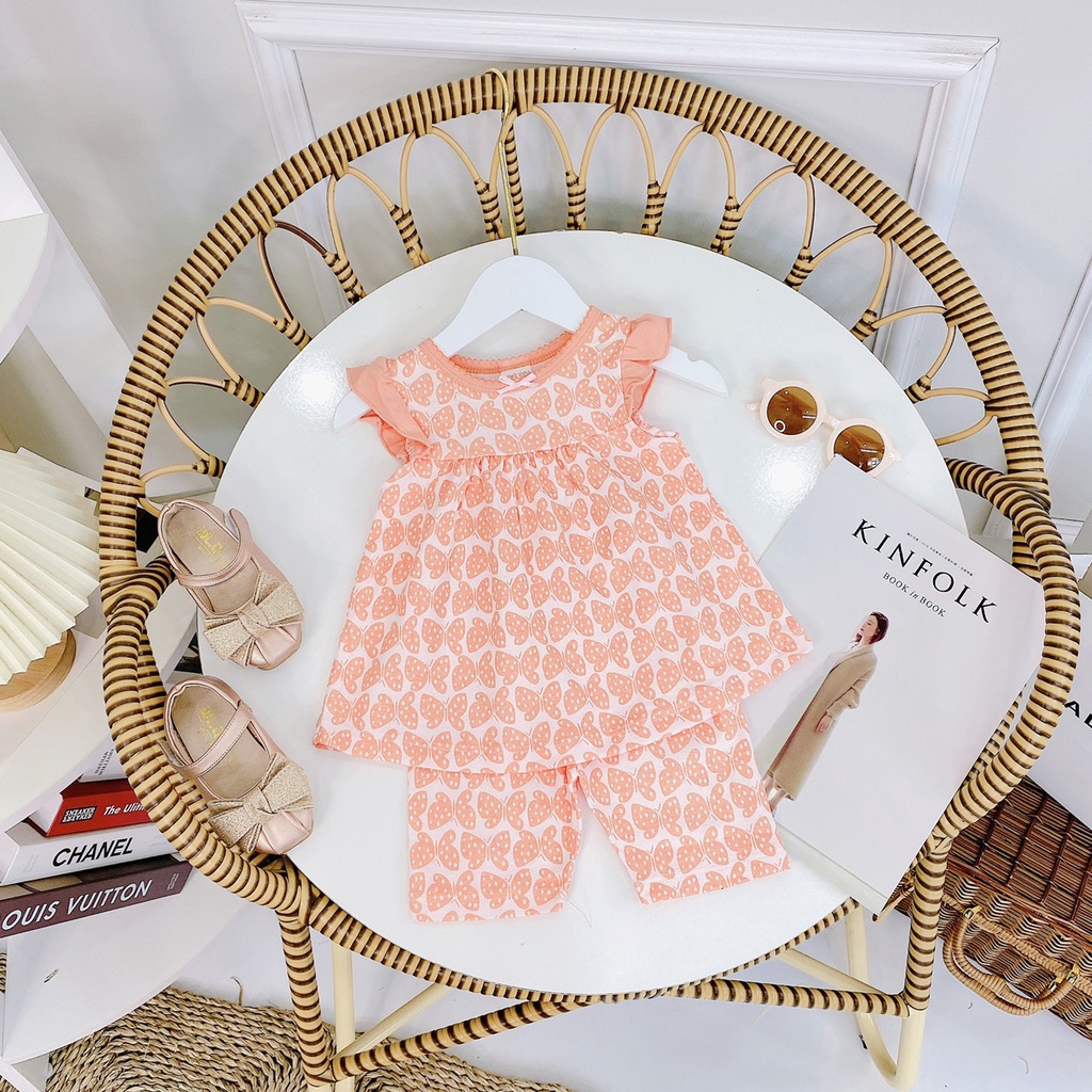 8-20kg Bộ bé gái cánh tiên dáng babydoll mẫu 2022 - BẢNG MÀU 3