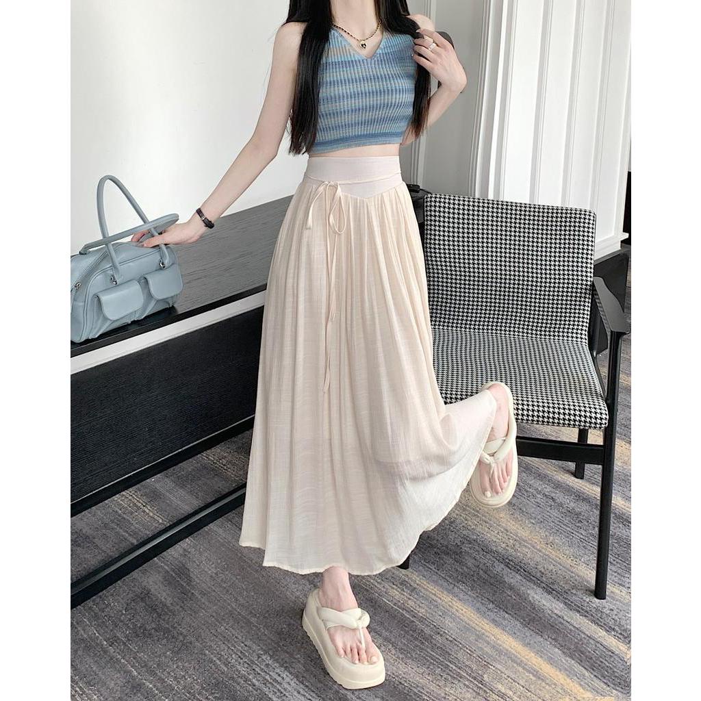 Chân Váy Thắt Dây Chữ a Lưng Cao Thời Trang Nữ Sành Điệu 63012