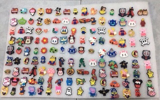 Combo 50 jibit,sticker 2D gắn dép