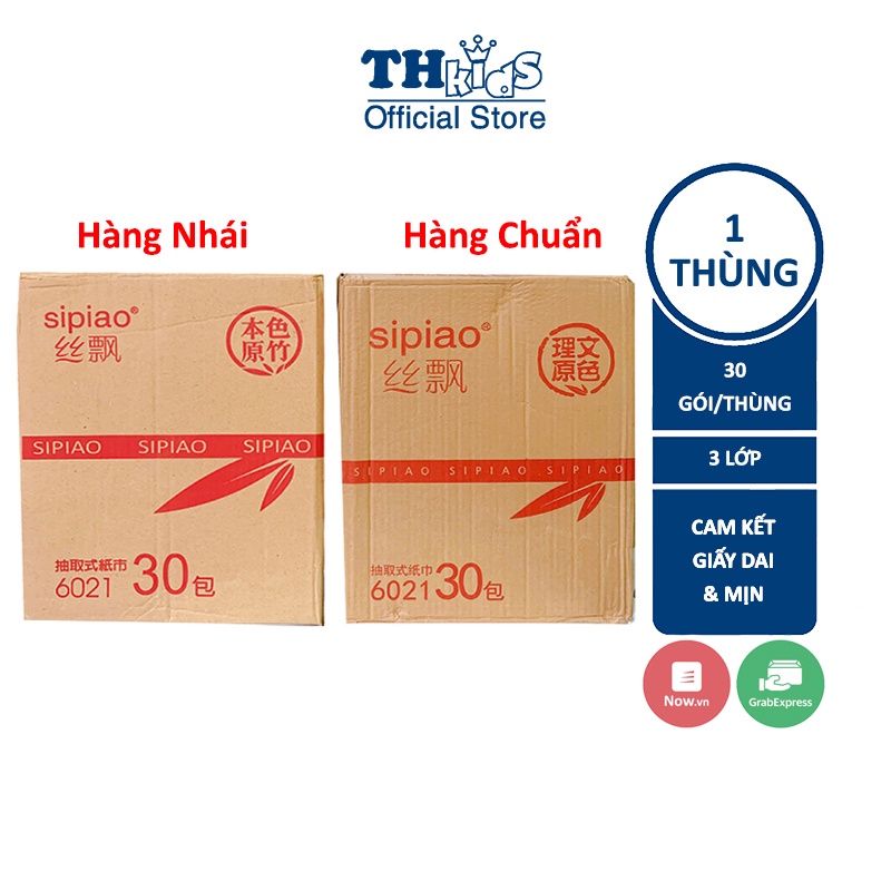 Thùng 30 Gói Giấy Ăn Gấu Trúc SIPIAO - Hàng Chuẩn