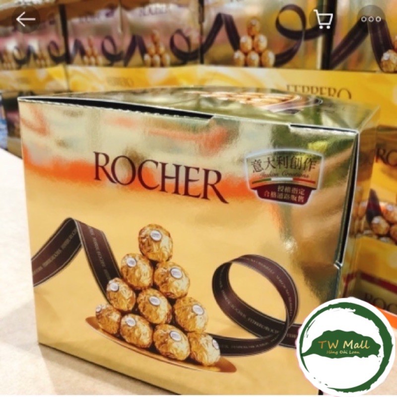 HỘP 16 Vỉ socola Ferrero Rocher Halzenut Ý 600g- nhập khẩu Đài Loan- TW Mall