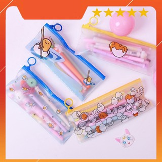 Túi đựng bút khóa zip❤️Fresship❤️Túi đựng bút hình Trứng Lười