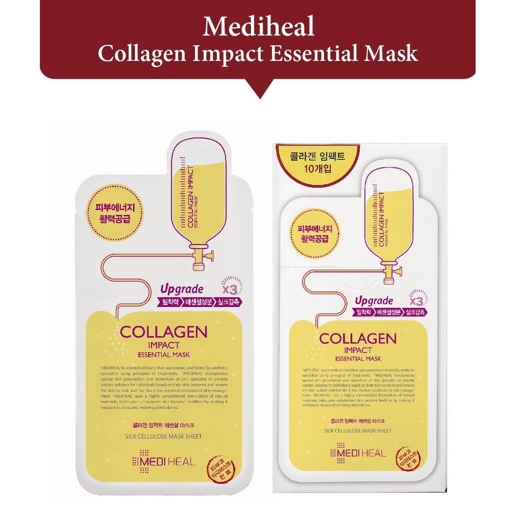 [Mã COSCOCOT3 -8% đơn 250K] Mặt Nạ Ngăn Ngừa Lão Hóa Da Mediheal Collagen Impact Essential Mask EX 24ml - COLLAGEN