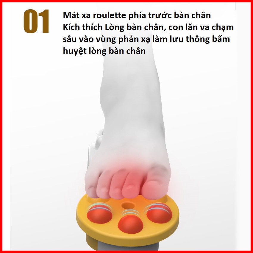 Máy massage chân bấm huyệt Tosiko, máy massage chân 360 độ, thư giãn, giảm mệt mỏi, tích hợp sạc dự phòng - BH 12 tháng