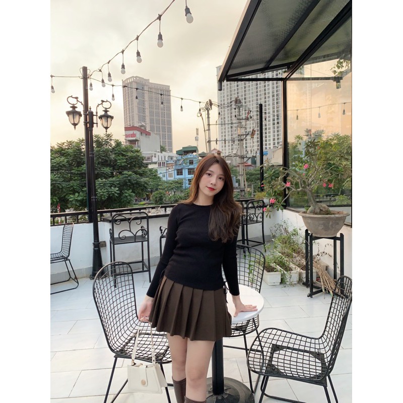 CHÂN VÁY DẠ NGẮN XẾP LY | BigBuy360 - bigbuy360.vn