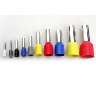 Đầu cos pin rỗng  E0.5-08; E0.75-08;E1.0-08;E1.5-08;E2.5-08;E4.0-09;E6.0-12;E10-12;E16-12 Túi 100