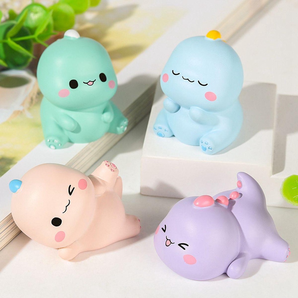HARRIETT Đồ trang trí Khủng Long Hoạt Hình Bằng Nhựa Resin Dễ Thương Trang Trí Sân Vườn