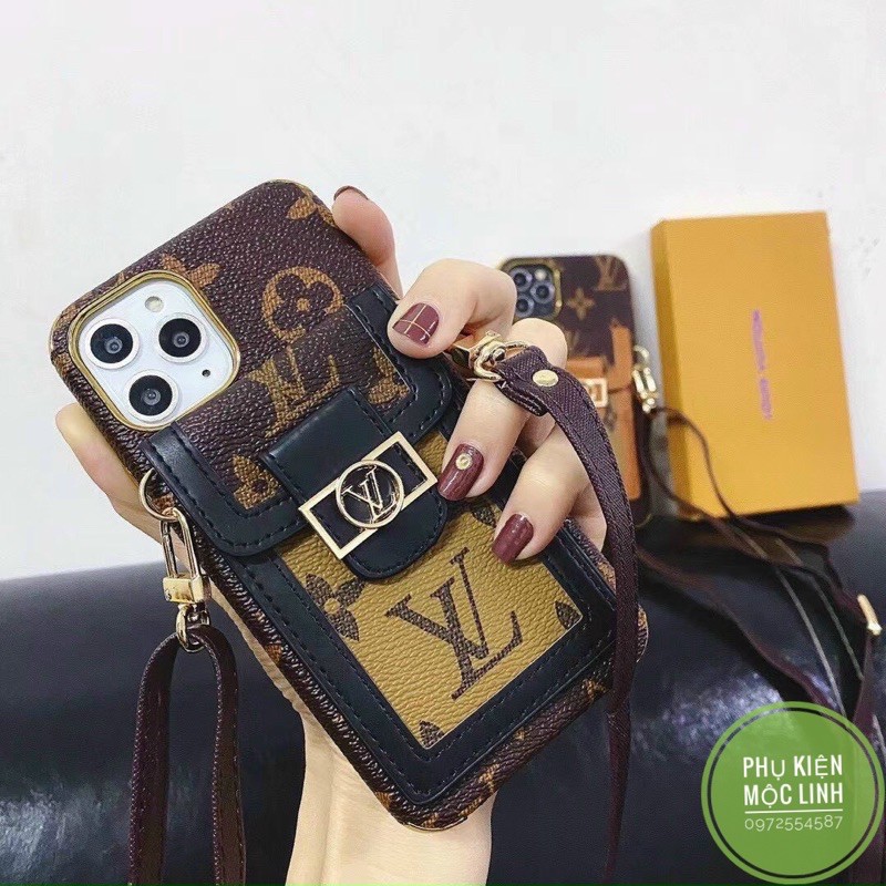 11 | 12 | 13 | 14 Pro Max | Plus | Xs max - Ốp ví cài thẻ và tiền kiêm chân chống Iphone sang chảnh