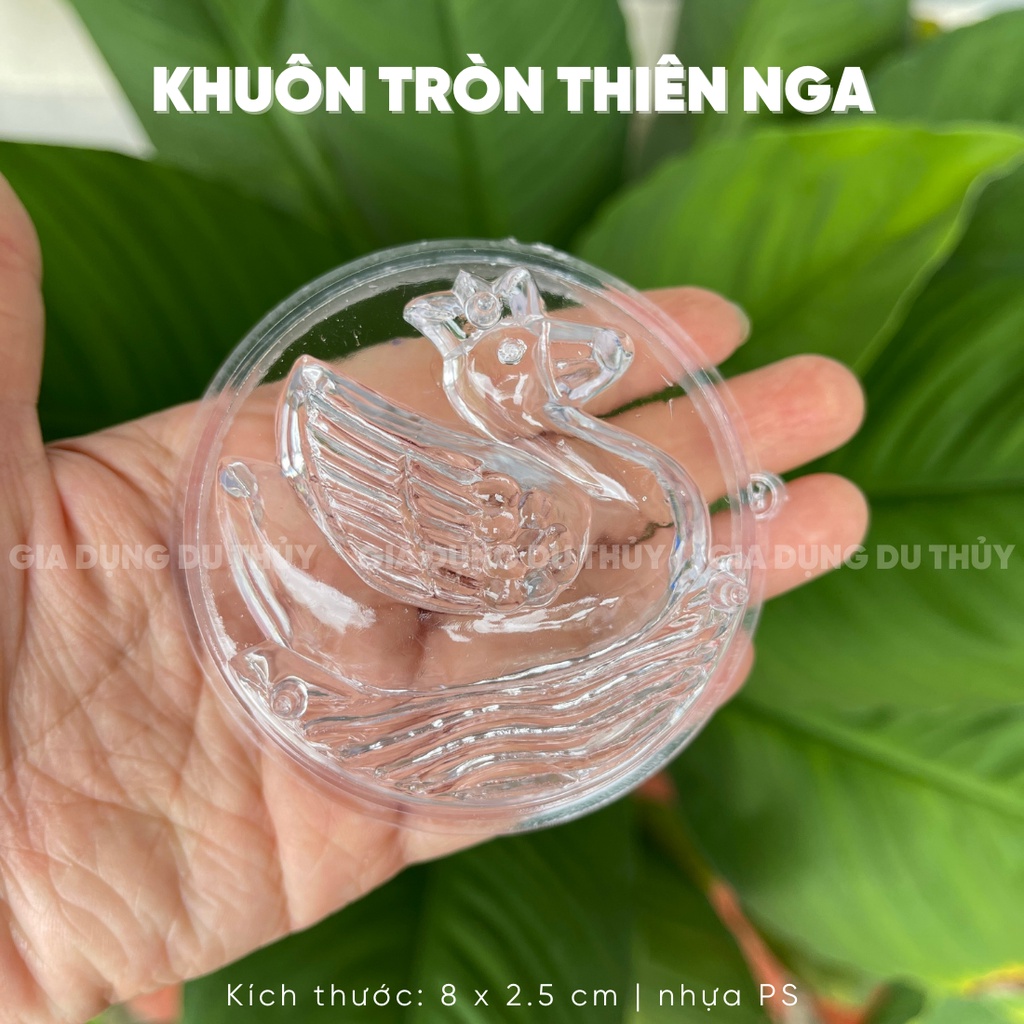 Khuôn rau câu 3d hình tròn nhỏ với nhiều kiểu dáng, nhựa chính phẩm an toàn, dễ đóng khuôn của gia dụng Du Thủy