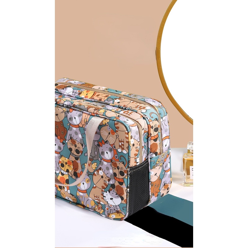 Túi Da pu Đựng Mỹ Phẩm Chống Thấm Nước Tiện Lợi Khi Đi Du Lịch