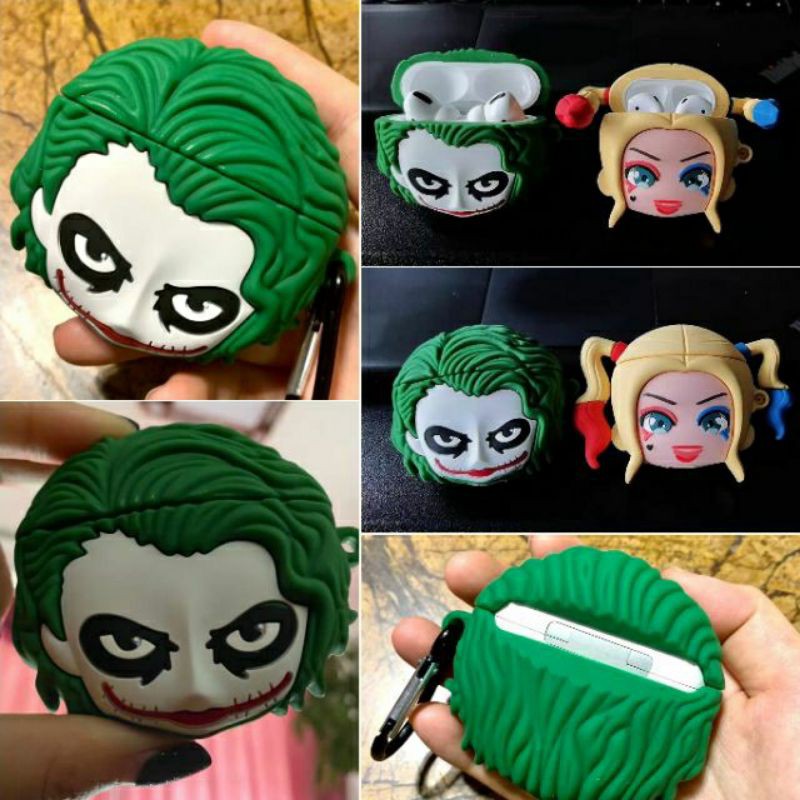 (Order 7 ngày) Case bảo vệ Airpods Pro/1/2 joker / harley quinn/ jigsaw/ mặt nạ hacker halloween venice mask