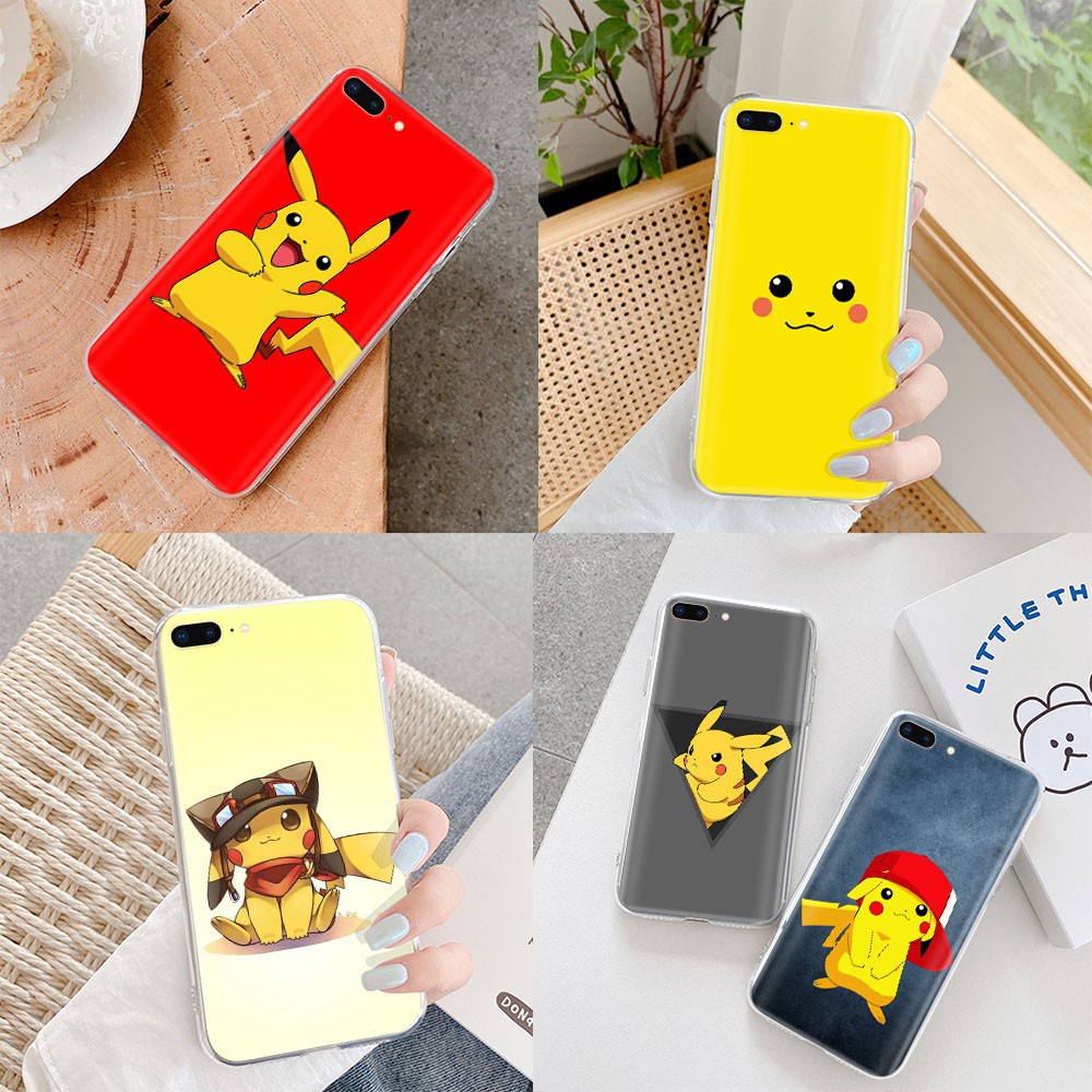 Ốp lưng dẻo hình Pikachu dễ thương VM142 cho iPhone 8 7 6S 6 plus 5 5S SE 5C 4 4S