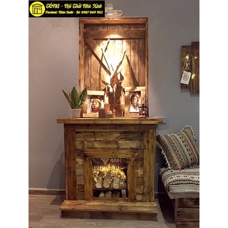 (inbox shop trc khi đặt) Lò sưởi decor