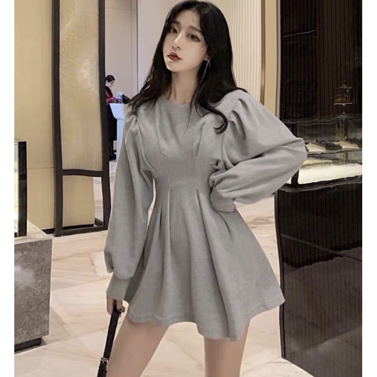 Váy Đầm Dáng Xoè Dài Tay Bo Eo Xinh Xắn - Cập Nhật Xu Hướng Thời Trang Thu Đông