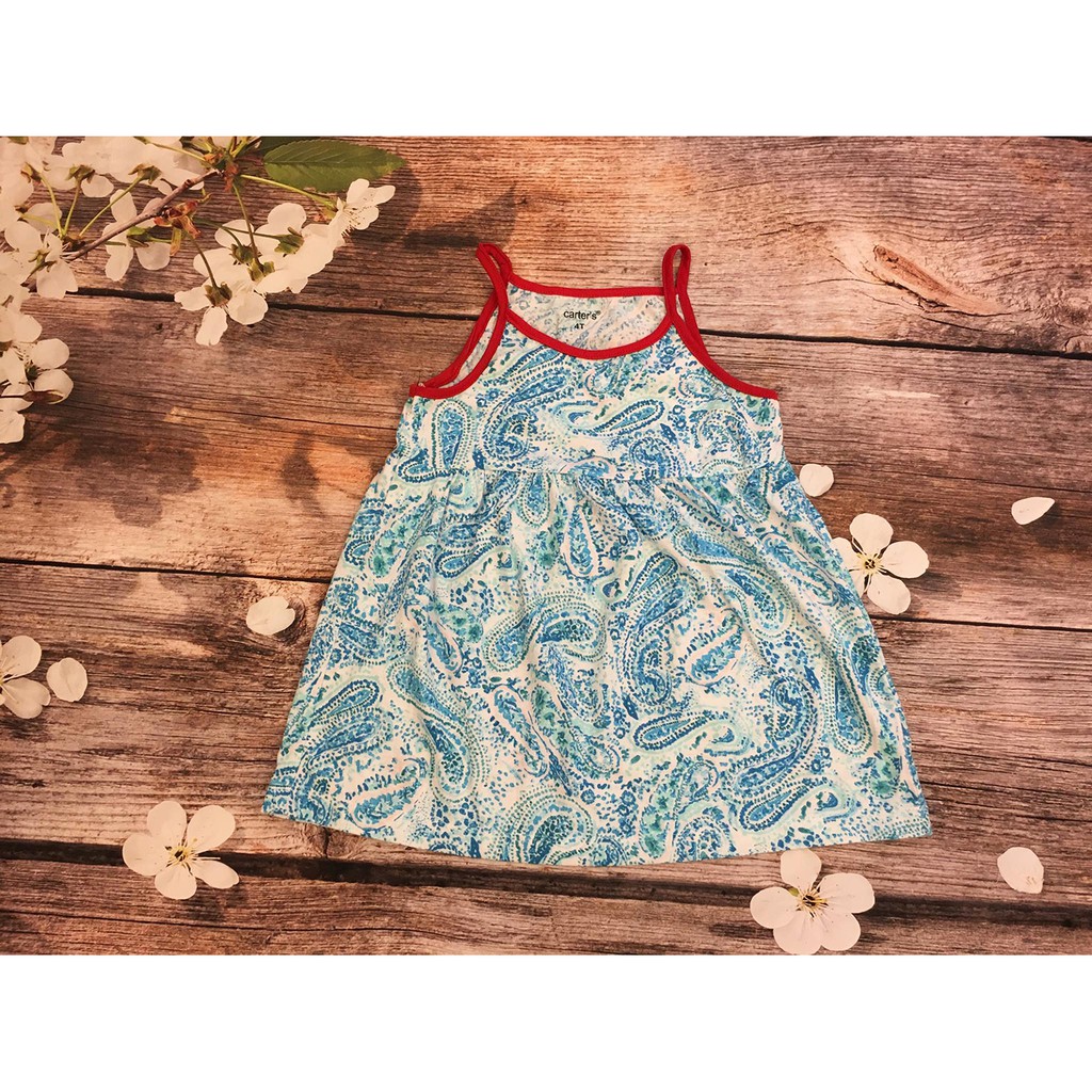 Combo 1-3 - 5 váy hai dây bé gái chất cotton giao mầu ngẫu nhiên
