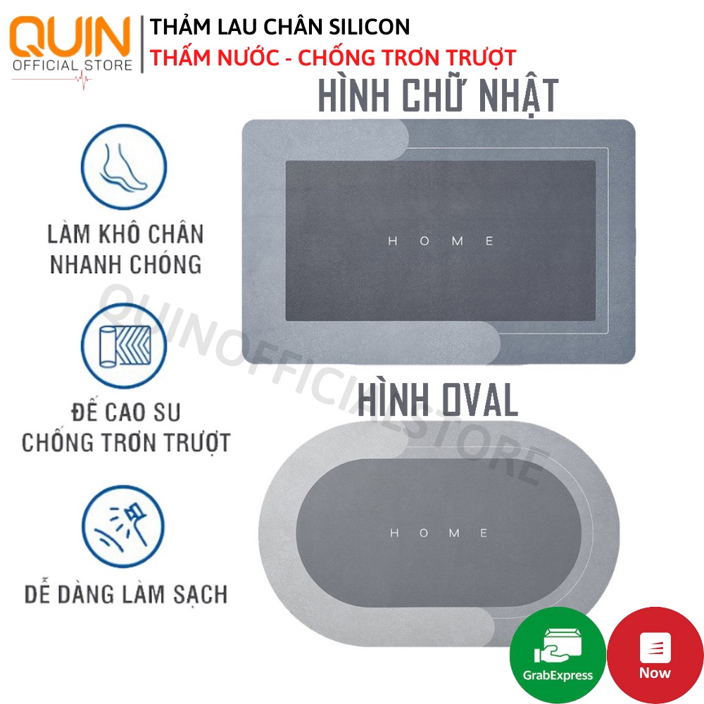 [FREESHIP] Thảm lau chân cao cấp silicon siêu thấm nước, chống trơn trượt cao cấp