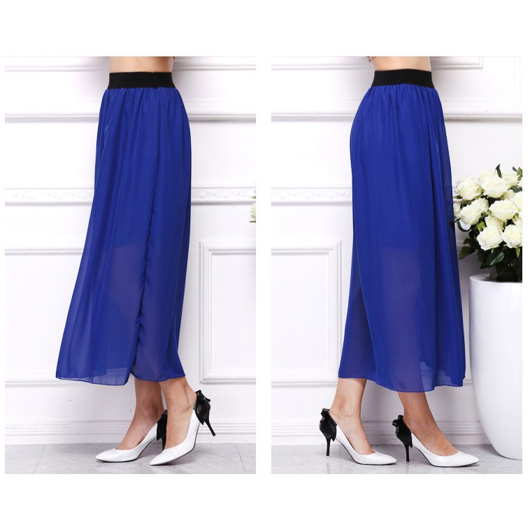 [XẢ HÀNG] Chân váy maxi 2 lớp cạp chun dễ mặc
