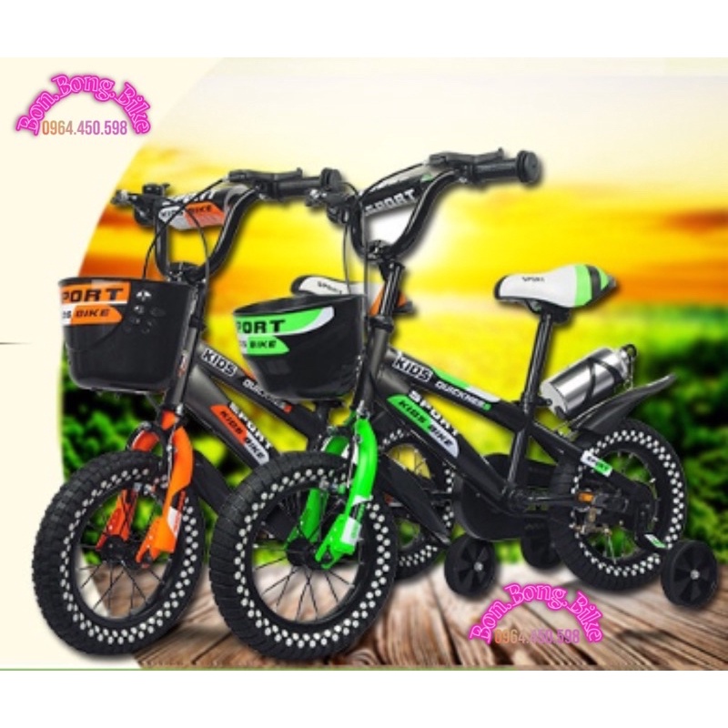 Xe đạp trẻ em Sport kiểu dáng thể thao cho bé trai 12-14-16inch ( bé từ 2-7 tuổi) | Bon.Bong.Bike |