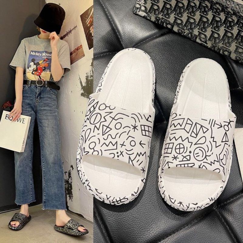 Dép Bánh Mì Hoa Văn