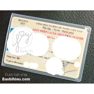 Túi dẻo bảo vệ CĂN CƯỚC CÔNG DÂN, bằng lái dạng PET, ATM và các loại thẻ kích thước tương đương B1811