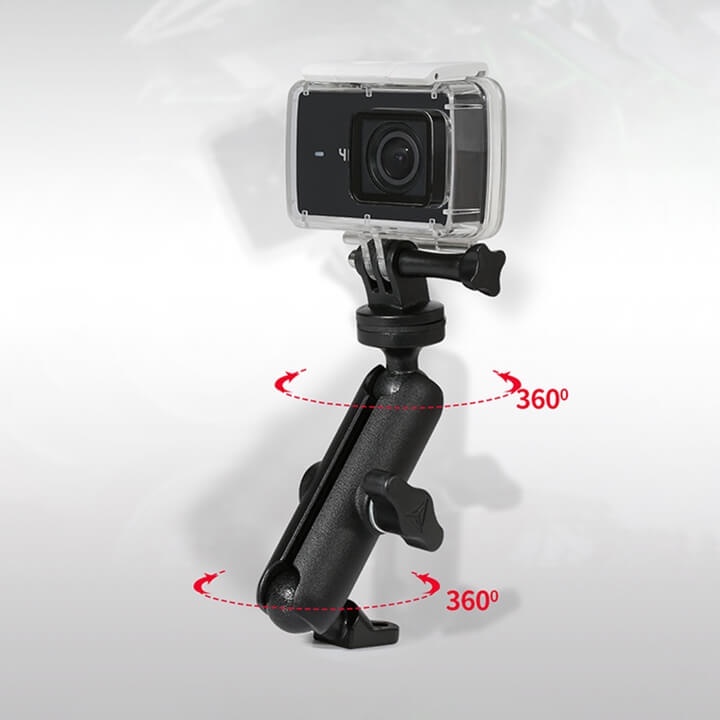 Giá Đỡ Gắn Camera Hành Trình Motowolf 3519 Chất Liệu Nhôm Cao Cấp - Gắn Chân Kính & Ghi Đông Xe