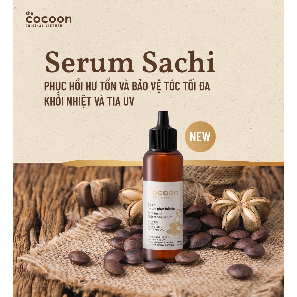 Serum phục hồi tóc Cocoon sa-chi bảo vệ tối đa khỏi nhiệt và tia UV 70ml NPP Shoptido