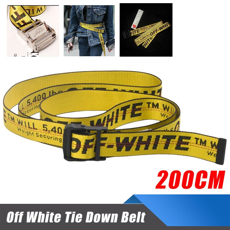 OFF-WHITE BELT - Thắt Lưng Vải Canvas Trang Trí Chữ Off White Cá Tính