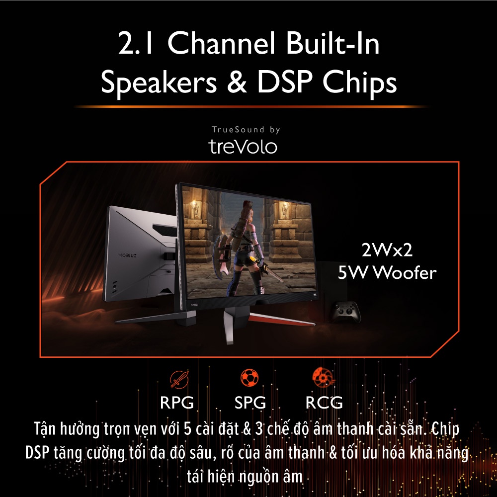 [MỚI] Màn hình gaming BenQ MOBIUZ EX2710Q 27 &quot;QHD 1ms 165Hz IPS HDRi FreeSync™ Premium