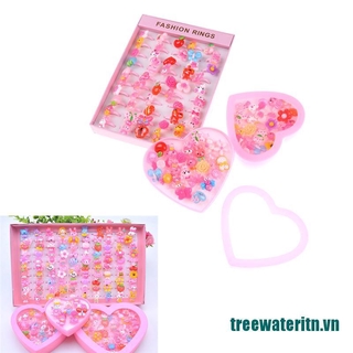 Bộ 24 / 50 Nhẫn Nhựa Hoạt Hình Đáng Yêu Cho Bé