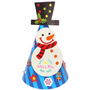 Nón noel tự trang trí bằng giấy