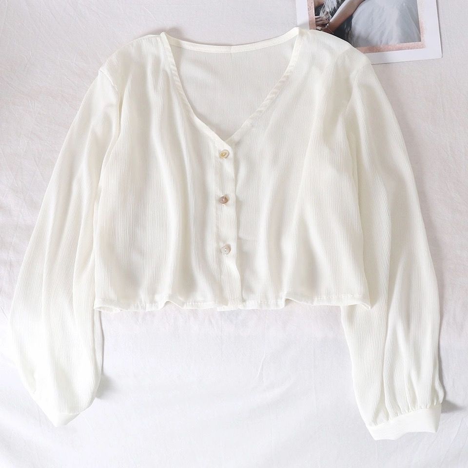 Áo Khoác Cardigan Ngắn Chất Liệu Chiffon Mỏng Nhẹ Chống Nắng Mùa Hè Hàng Mới Cho Nữ