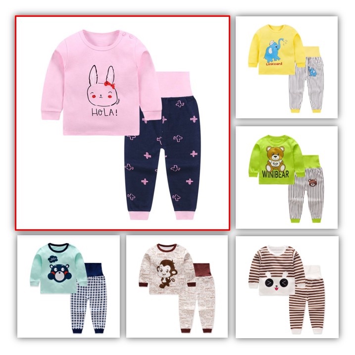 Bộ Thun Dài Tay Cho Bé Gái